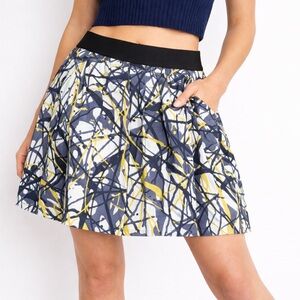 Milly of New York Abstract Print Mini Skirt Size 6